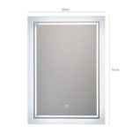 LED-Spiegel, Beleuchteter Badspiegel in verschiedenen Ausführungen 80x60 cm bis 120x70 cm (108598)