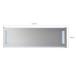 KROLLMANN Badspiegel mit LED-Beleuchtung und Touch Sensor, 120 x 40 cm, 220-240V, Kristall Spiegel mit Tageslicht Badezimmerspiegel