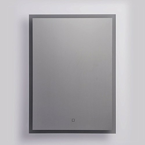 KROLLMANN Badspiegel mit LED Beleuchtung, Badezimmer Wandspiegel mit Touch Sensor (50x70 cm)