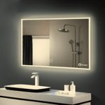 Anten® LED Badspiegel mit Beleuchtung IP44 Badezimmerspiegel mit Touch-Schalter