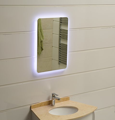 modernes Lichtspiegel Wandspiegel Badspiegel GS045N mit LED-Beleuchtung Tageslichtweiß IP44