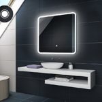 Design Badspiegel mit LED Beleuchtung von Artforma | Wandspiegel Badezimmerspiegel | TOUCH SCHALTER