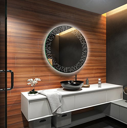 FORAM Design Badspiegel mit LED Beleuchtung Wandspiegel Badezimmerspiegel Nach Maß