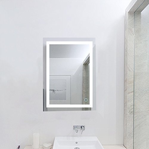 Flyelf Badezimmer-Wand-Spiegel, 50 x 70 x 4 cm, mit Licht 9W