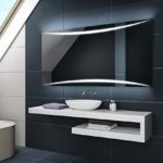 KALTWEIß Design Badspiegel mit LED Beleuchtung von Artforma | Wandspiegel Badezimmerspiegel | Spiegel nach Maß