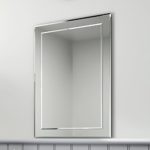 Soak Rechteckiger Design-Wandspiegel - Moderner Badspiegel - 50 x 70 cm, einfache Montage