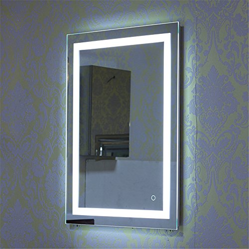 Wandspiegel LED Badezimmerspiegel Beleuchtet Bad Spiegel 500x700mm/ 600x800mm 22W Kaltweiß A+